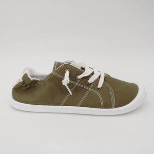 Navig8 Womens Sneakers Shoes Green‎ White Low Top Lace Up Stitching Ruched 8.5